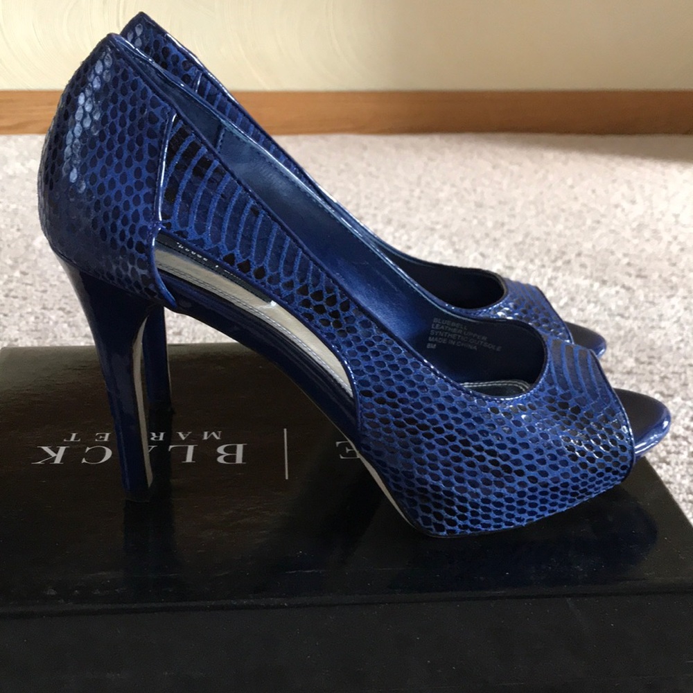 White House Black Market Bluebell Open Toe Heels